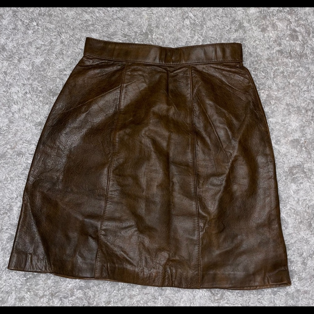Vintage Brown Real Leather runs small made in Korea super cute